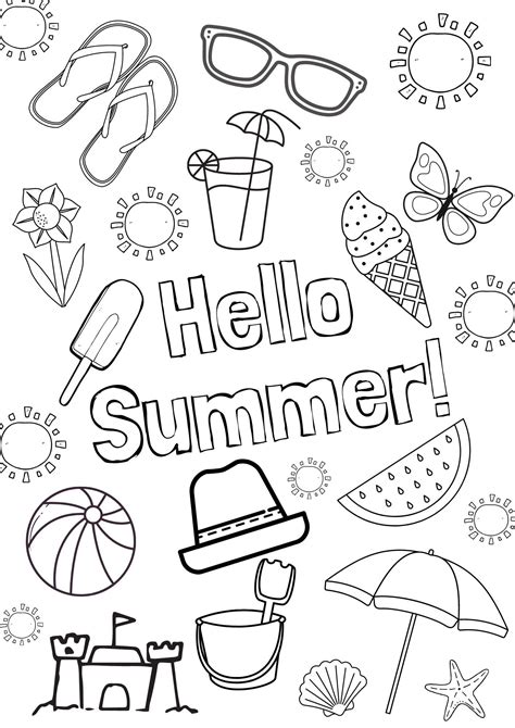 Summer Coloring Pages 